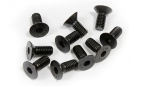 Chassis Screws M6x14 Countersunk - 10Pcs - BLACK| Rovan Sports